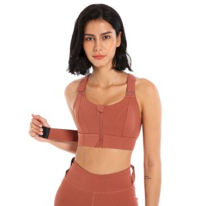 Women breathable sexy adjustable straps shockproof padded yoga High Support Seamless Sports Bra