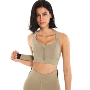 Women breathable sexy adjustable straps shockproof padded yoga High Support Seamless Sports Bra