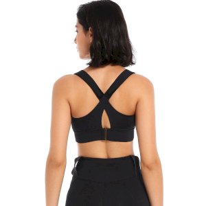 Women breathable sexy adjustable straps shockproof padded yoga High Support Seamless Sports Bra