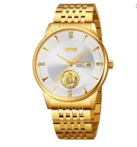 SKMEI 9309 golden whaite