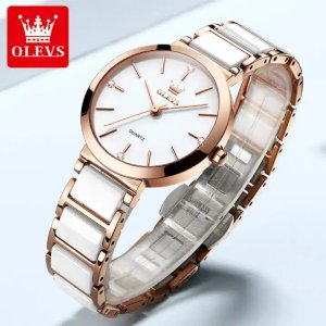 OLEVS 5877 Quartz Stainless Steel Watch For Women