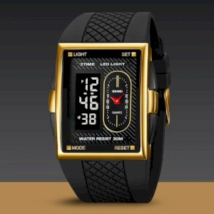 SKMEI Dual-Display Electronic Wristwatches With Luminous 30m Waterproof Mutifunctional Sports Fashion Watch For Men